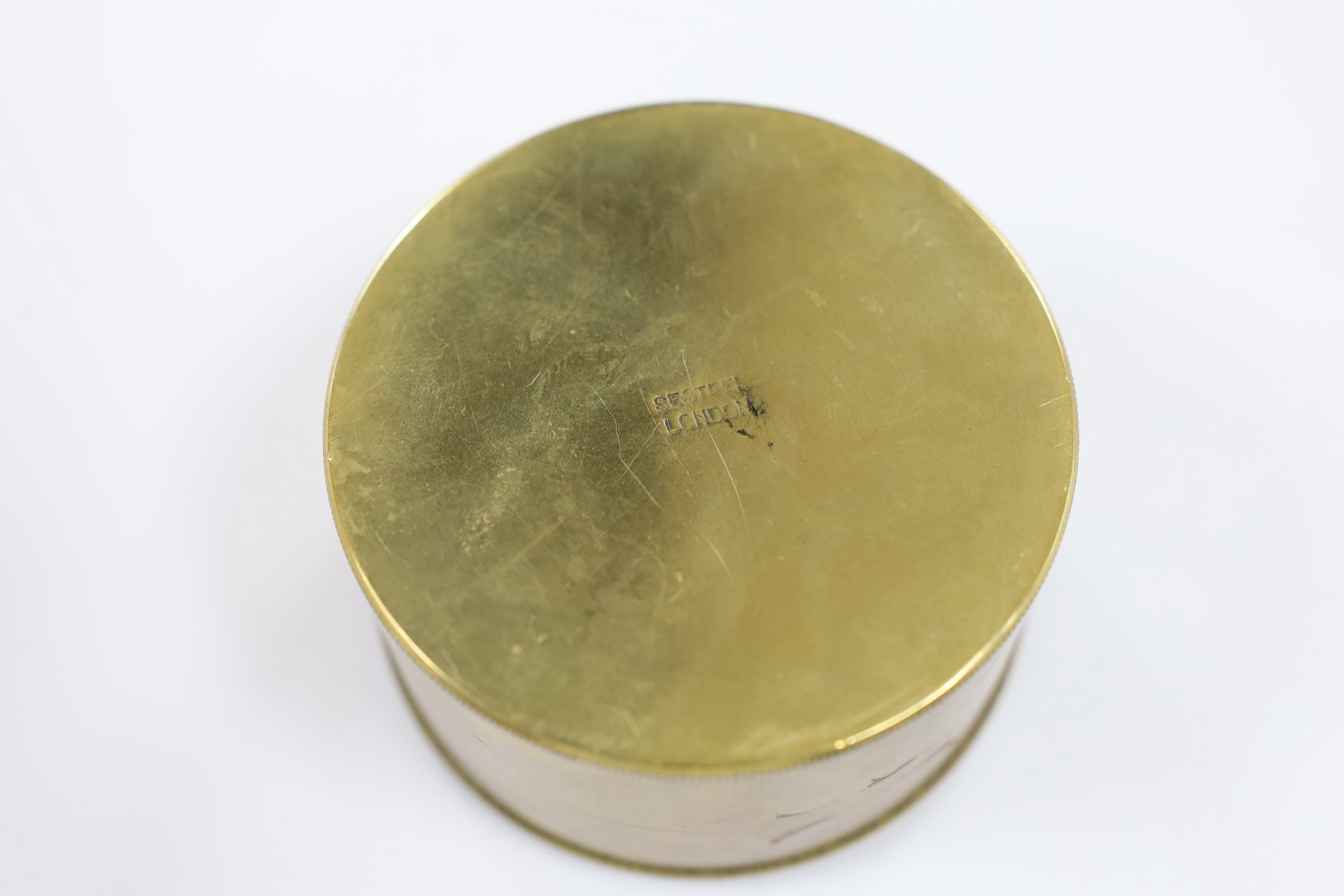 A 19th century Sestrel pocket brass cased sextant, diameter 7.7cm